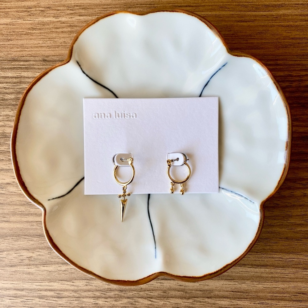 Ana Luisa Hana Lee Collaboration Gold Dagger Earrings